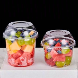 pet Plastic Salad Bowls with Lids