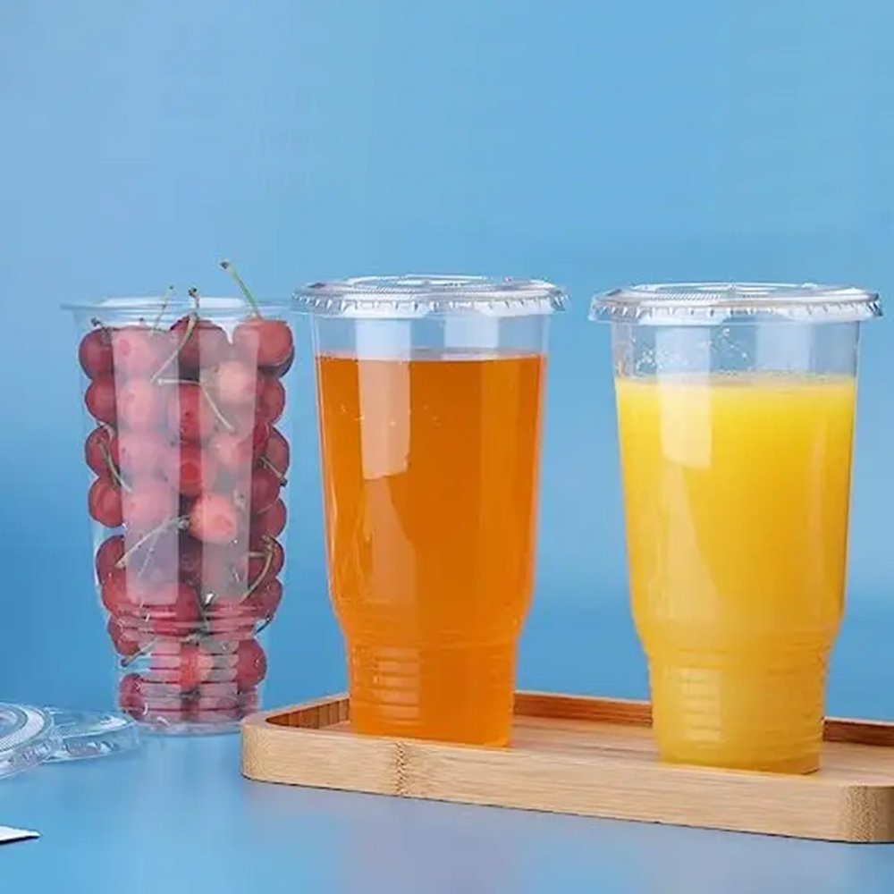 32 oz Plastic Cups with Lids